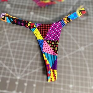 Colorful Patchwork Bikini Bottom